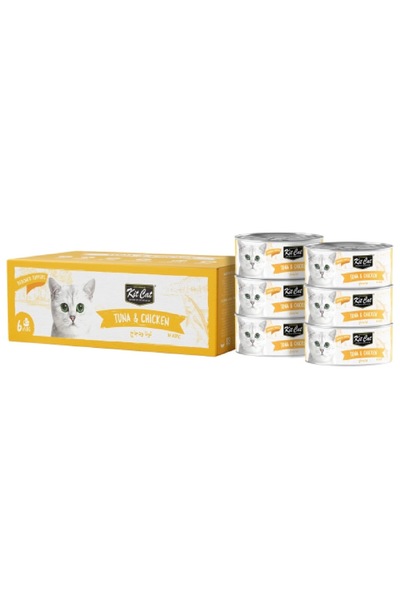 Kit Cat كت كات علب متعددة تونا منزوع العظم مع الدجاج 50x6 غ