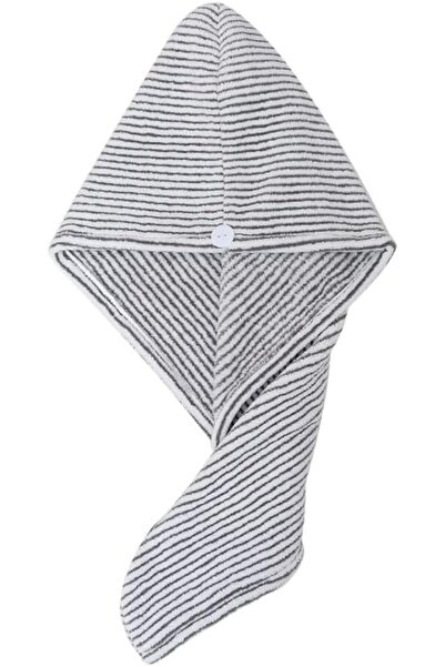 COOYA Striped Dry Hair Cap Wash Wrap Thick Absorbent Quick Dry Hair Towel