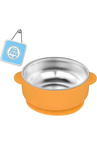 COOYA 1 Pack Stainless Steel Toddler Suction Bowls for Baby Plates, 2-in-1 SUS304 Toddlers Bowl Removable