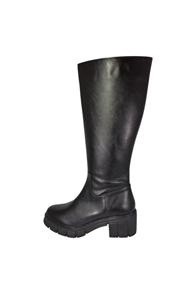 Nine West women's over-knee black faux leather biker boots, size 39 EU