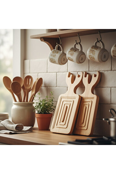 Rembox Wooden Presentation Tray with Deer Figure – Heat-Resistant Natural Pine Serving Board (31 cm × 12 cm)