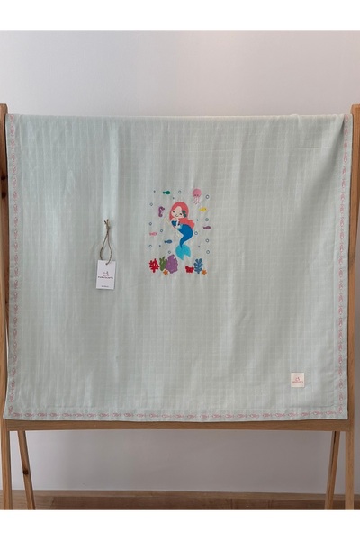 MAMARADUGA Double Layer Embroidered Muslin Blanket Mermaid (Special Production)