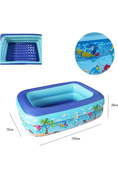 OEM Inflatable pool for children, 2 levels, 100x70x28 cm