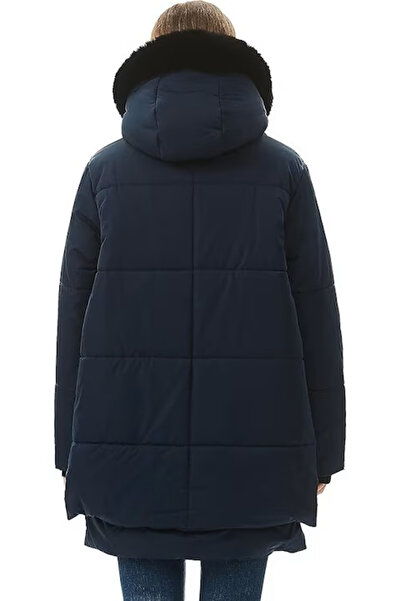 OEM Women's waterproof fur-lined winter jacket, blue XL