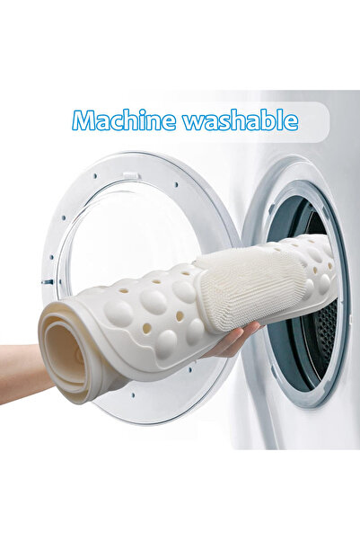 OEM Anti-slip shower mat 70x40 cm, with suction cups and massage, White