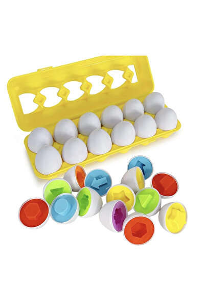Krista Educational game Set of 12 matching eggs with geometric shapes