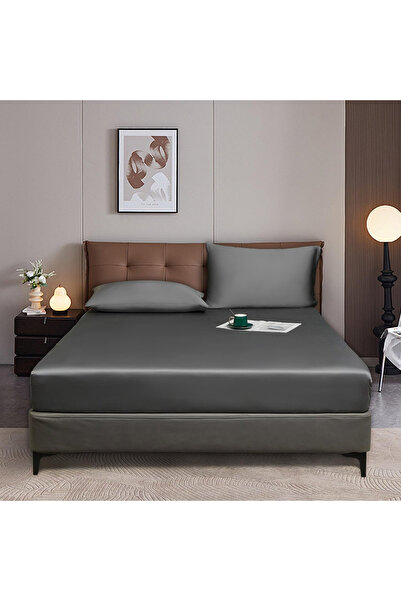 OEM Gray bed sheet, with zipper, 180x200 cm + base height 25-30 cm