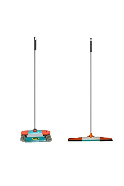 Houzi Broom and WIper Squeegee Set Home cleaning Durable and Strong Multi purpose 1 Squeegee 1 Broom