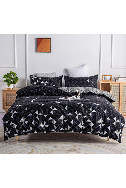 OEM Black patterned bed linen, duvet cover 220x240 cm with 2 pillowcases 80x80 cm