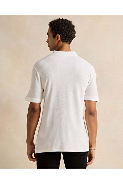 REDTAG Men White Basic Polo Shirt