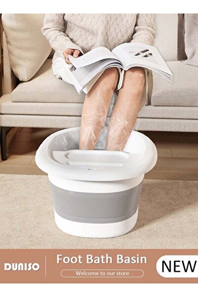 Generic Collapsible Foot Soak Tub Foldable Foot Bath Tub With Cover Large Cap...