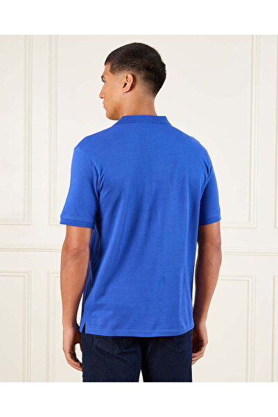 REDTAG Men Blue Basic Polo Shirt