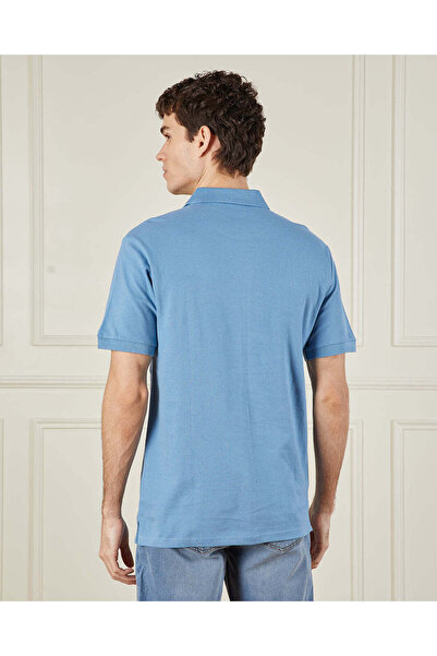 REDTAG Men Blue Basic Polo Shirt