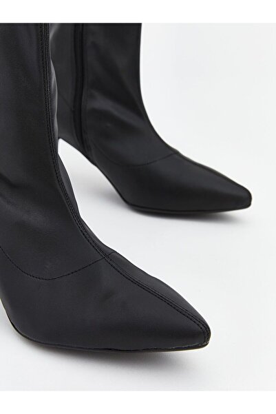 LC Waikiki LCW STEPS Deri Görünümlü Kadın Topuklu Bot