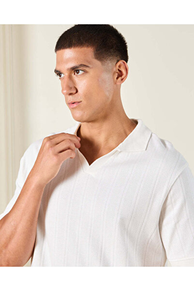 REDTAG Men White Polo Shirt