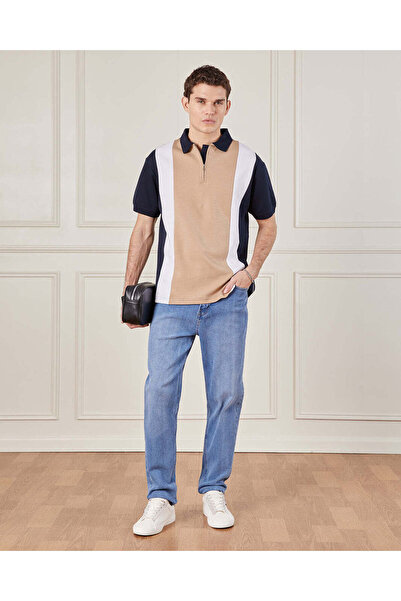 REDTAG Men Multicolour Colour Block Polo Shirt