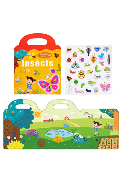 Krista Cartelă magnetică cu 30 de autocolante reutilizabile, Insecte benefice...