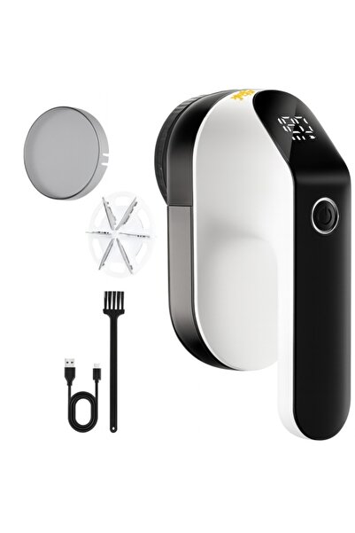 BIGROSEE biGros Rechargeable Portable Electric Lint Remover, 9000 rpm, Black-...