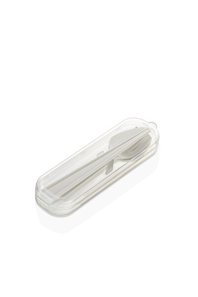 Mons Fork Spoon Knife Set Qlux with Carrying Box School Camping Picnic Cutlery Set L-00906