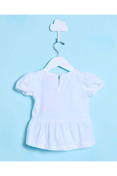 REDTAG Infant Girls White "With Bow" Blouse