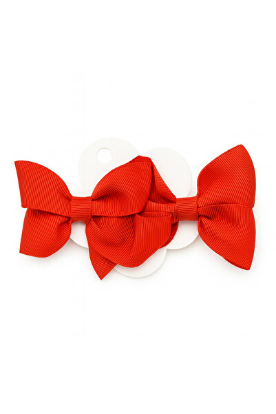 Lika Lika5 Baby Girl - Children's Dress-Up Clip-On Two-Piece Bow Buckle, Domestic Production, Handmade