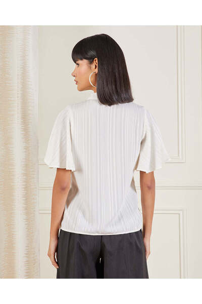 REDTAG Women White Striped Blouse