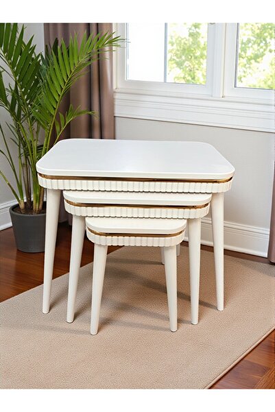 cemaks home Altın kuşaklı darabalı zigon sehpa takımı