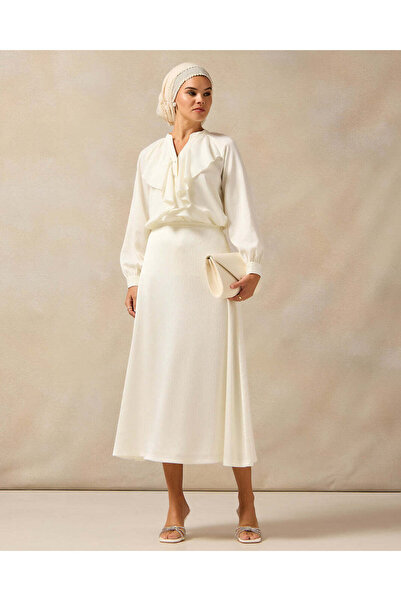 REDTAG Women White Front Ruffle Blouse