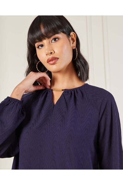 REDTAG Women Navy Embellished Blouse