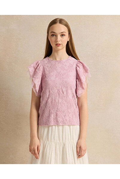 REDTAG Senior Girls Purple Embellished Top