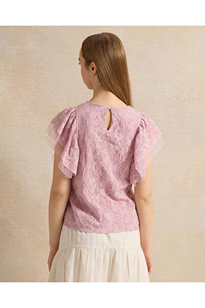 REDTAG Senior Girls Purple Embellished Top