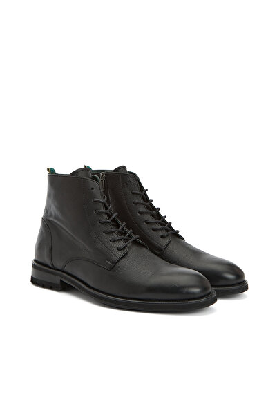 George Hogg Siyah Baskılı Erkek Deri Bot