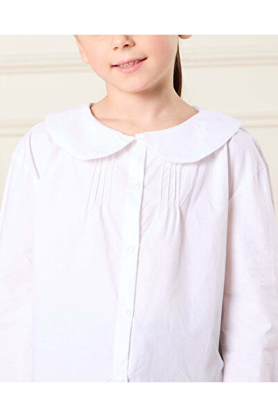 REDTAG Girls White Basic Shirt Blouse