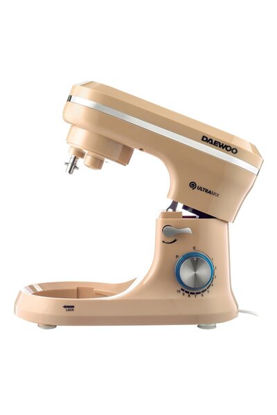 Daewoo Bowl mixer DHM150R, 1600 W, 10 speeds, bowl capacity 4.5 L, whisk, dough hook, Cream