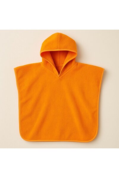 SWITA منشفة بونشو كراميل للأطفال بغطاء رأس