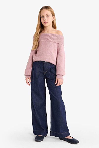 DeFacto Girl's Wide Leg Wide Leg Jean Pants G4428A825Au