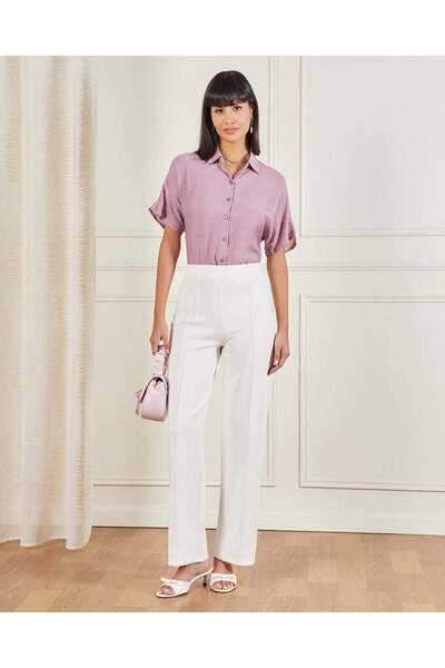 REDTAG Women Lilac Casual Shirt Blouse