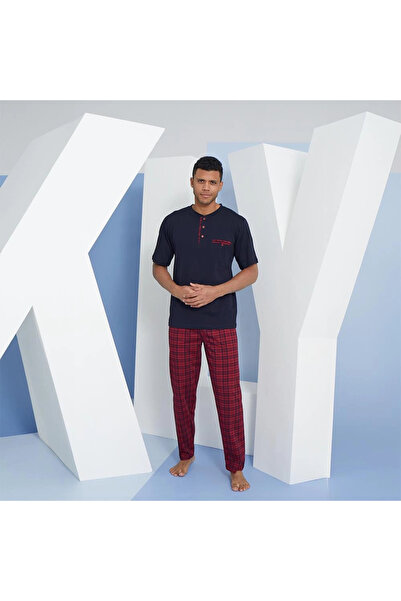 Etoile Ανδρικές καλοκαιρινές πιτζάμες με κοντό μανίκι μίντι λαιμόκοψη 2118