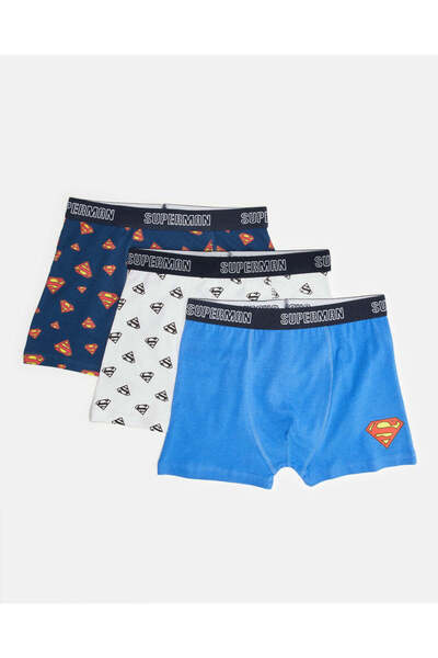 REDTAG Senior Boys Assorted Superman Print Boxer Brief (Pack of 3)
