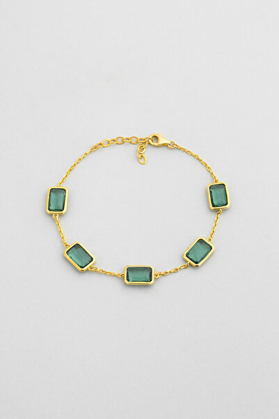 So CHIC... Chromony 18 Ayar Sarı Altın Kaplama 20 Cm Gümüş Bileklik