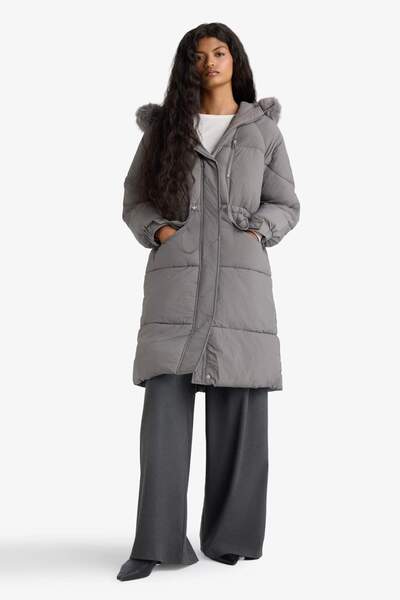 DeFacto Waterproof Regular Fit Hooded Zip Parka F2965Ax25Wn