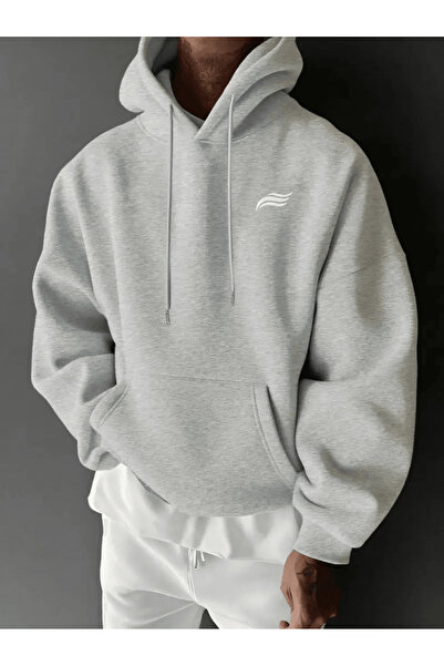 EFFRENATU هوديي للرجال بشعار مينيماليست دالجا مطبوع