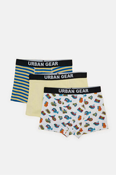 REDTAG Senior Boys Assorted Striped Boxer Brief Set (Pack of 3)
