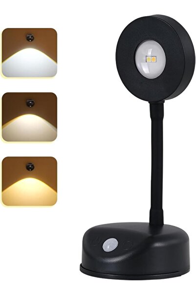 MUMO ضوء صورة لاسلكي قابل لإعادة الشحن بقوة 1200 مللي أمبير/ساعة مع مستشعر حركة (أسود)