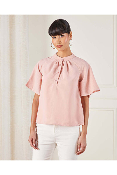 REDTAG بلوزة نسائية مخططة باللون الوردي