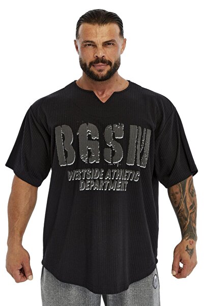 BGSM Oversized Textured Cotton T-Shirt 3383