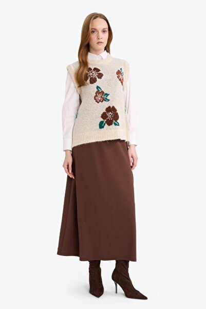 DeFacto A-Line Crepe Maxi Skirt A4706Ax25Wn