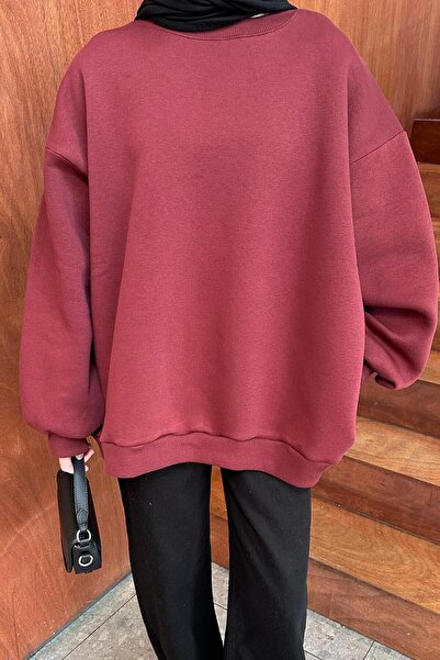 lamelif oversized Φούτερ Βουργουνδίας