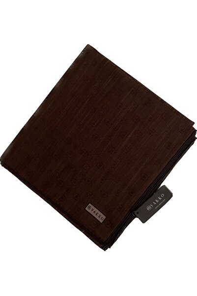 Vakko Монограма Бавовняний шовковий шарф 3000655-Гіркий кави