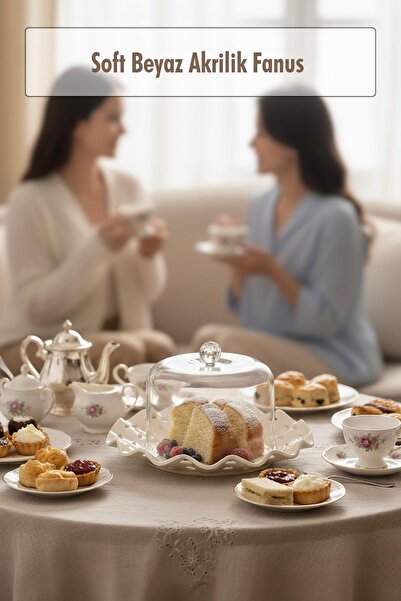 Depa White Acrylic Perforated Bell Jar Display and Storage Container - 2 Pieces